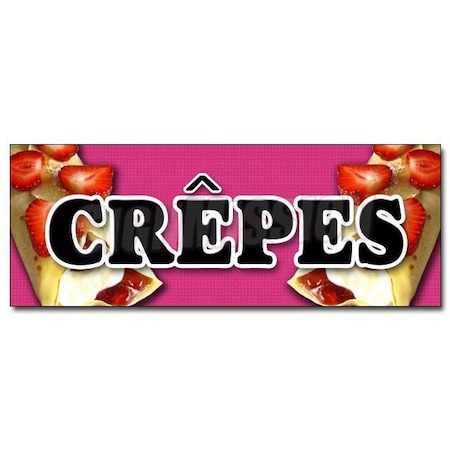 CREPES DECAL Sticker Crepe Thin Strawberry French Pancake Whipped Cream